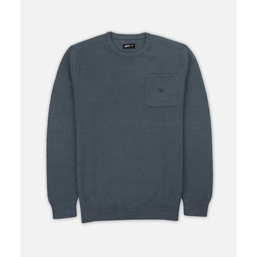 NEW JETTY women's brine sweater in storm